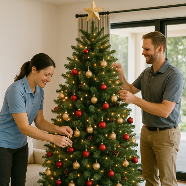 Christmas tree decorations full service