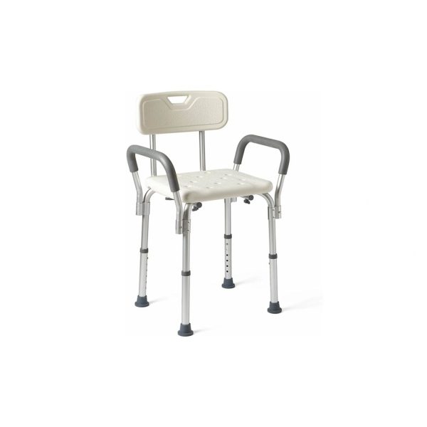 Shower Chair Bath Seat with Padded Armrests and Back Support (Up to 350 lbs.) (Rental)